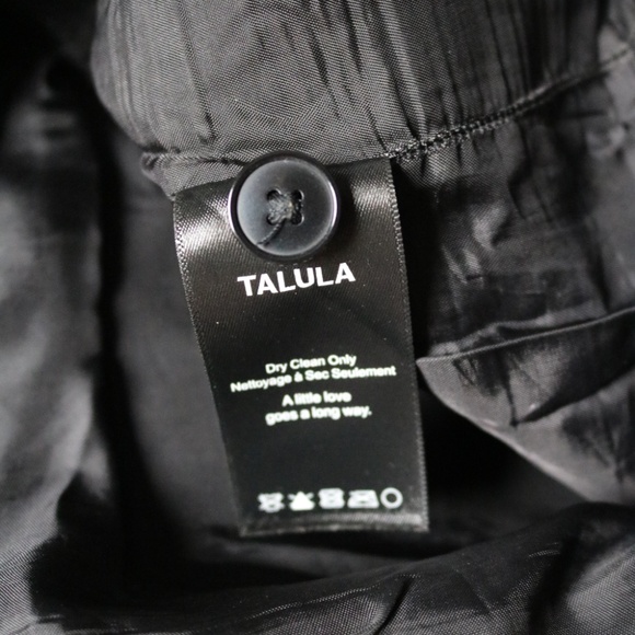 TALULA Faux Leather Mini Skirt Black Full Zip Size XXS - Picture 5 of 7